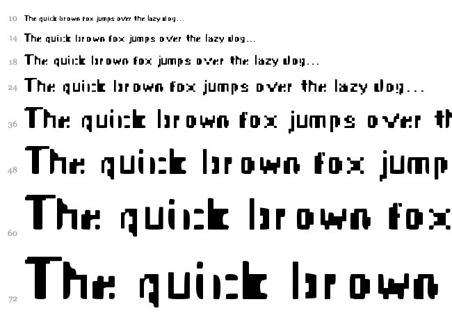 Apocalypse Fax font waterfall